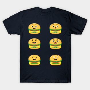 burger with cute face expression T-Shirt
